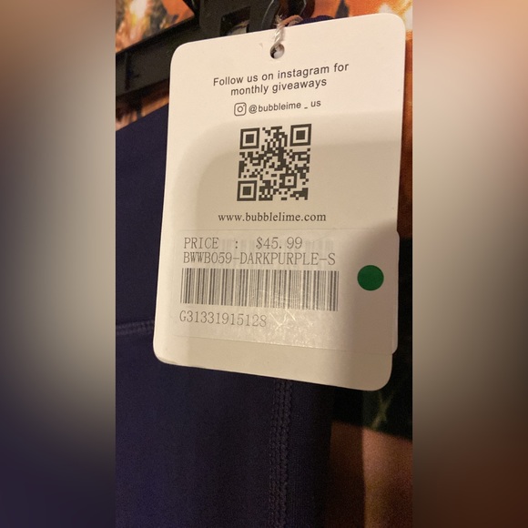 Back Pockets Bootcut Leggings darkpurple - Picture 5 of 6